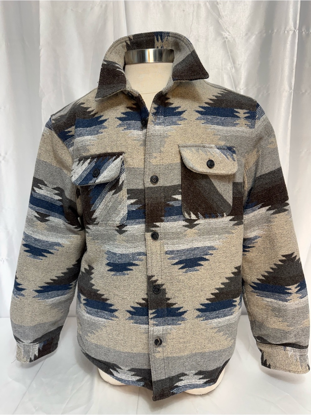 Jachs New York Premium Outdoor Purveyors Southwest Patterned Wool Blend Shacket